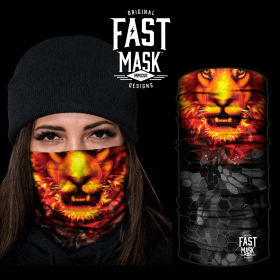 Fiery Lion Face Mask (Option: Fleece)