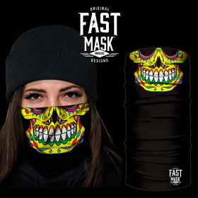Viva Los Skulls Face Mask (Option: Fleece)